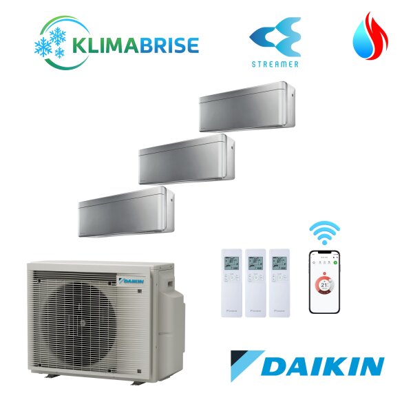 Daikin Stylish 2x FTXA 20CS / 1x FTXA 35CS und 3MXM52A9 Multi-Split Klimaanlage